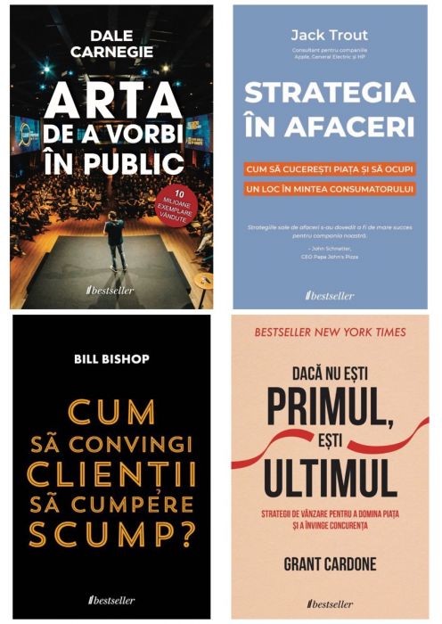 Setul Top 3 Cărți de Dezvoltare Personală (Livrare Gratis + Carte Cadou „Dacă nu ești primul, ești ultimul”)