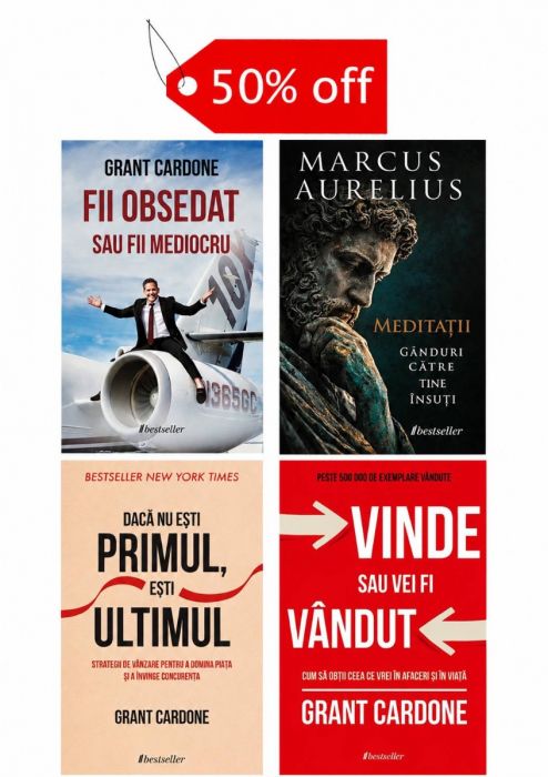 Setul Top 4 Cărți de Business și Dezvoltare Personală (+ Carte Surpriză Cadou)